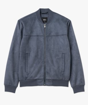 Blouson zippé en suédine homme vue4 - GEMO (HOMME) - GEMO