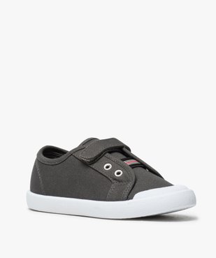 Chaussures basses garçon en toile fermeture à scratch vue2 - GEMO (ENFANT) - GEMO