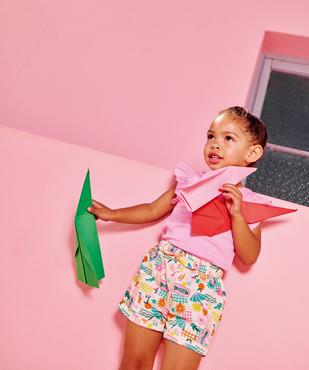 Short en viscose imprimée léger et fluide bébé fille vue2 - GEMO(BEBE DEBT) - GEMO