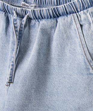 Short en jean ample à taille élastiquée fille vue2 - GEMO (JUNIOR) - GEMO