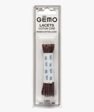 Lacets ronds en coton ciré 90 cm vue1 - GEMO(ENTRETIEN) - GEMO