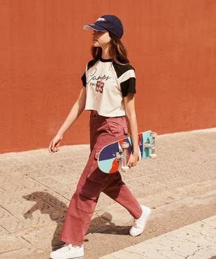 Tee-shirt manches courtes crop top fille - Camps United vue1 - CAMPS - GEMO