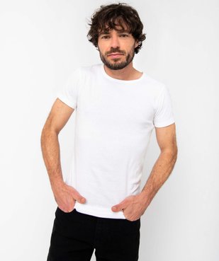 Tee-shirt homme à manches courtes et col rond en coton biologique (lot de 2) vue1 - GEMO 4G HOMME - GEMO