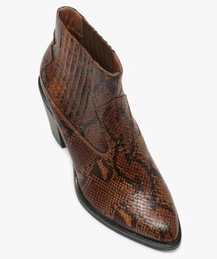 Boots femme style santiag à col élastiqué et bout pointu vue5 - Nikesneakers(URBAIN) - Nikesneakers
