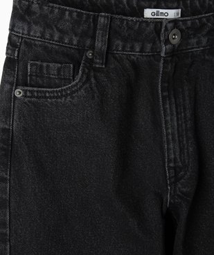 Jean fille coupe Regular taille haute vue3 - GEMO (JUNIOR) - GEMO