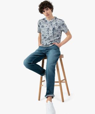 Jean homme coupe Straight avec marques d’usure vue5 - GEMO (HOMME) - GEMO