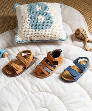 Sandales en cuir avec double bride à scratch bébé garçon - NA! vue6 - NA! GEMO FOR GOOD - GEMO