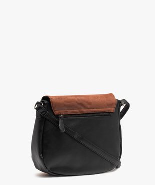 Sac femme avec rabat multi-matières vue2 - GEMO (ACCESS) - GEMO