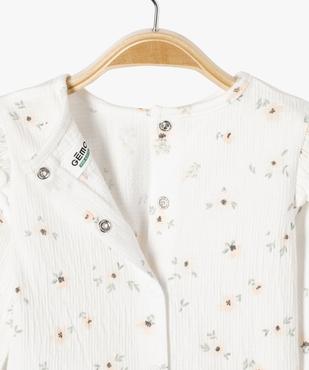 Tee-shirt manches longues avec volants aux épaules bébé fille vue3 - GEMO 4G BEBE - GEMO