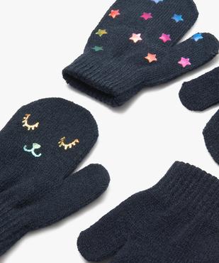 Moufles bébé fille à motifs irisés (lot de 2) vue2 - GEMO(BEBE DEBT) - GEMO