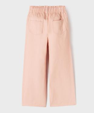 Pantalon straight en toile de coton taille ajustable fille vue4 - GEMO 4G FILLE - GEMO