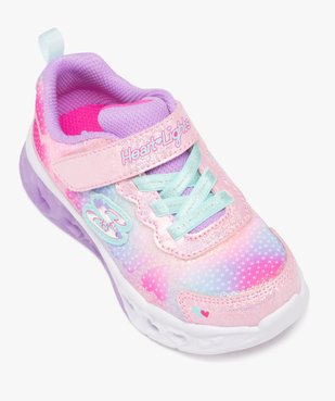 Baskets fille à semelle lumineuse détails coeurs - Skechers vue5 - SKECHERS - GEMO