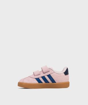 Baskets VL Court 3.0 dessus cuir velours fermeture scratch fille - Adidas vue3 - ADIDAS - GEMO