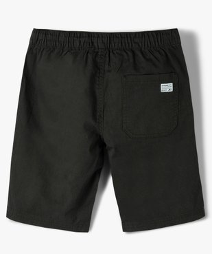 Bermuda garçon en toile avec poches surpiquées vue3 - GEMO (ENFANT) - GEMO