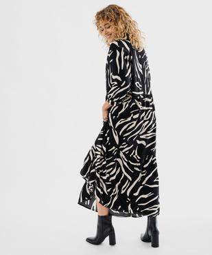 Robe à manches 3/4 imprimée en viscose femme  vue3 - GEMO 4G FEMME - GEMO