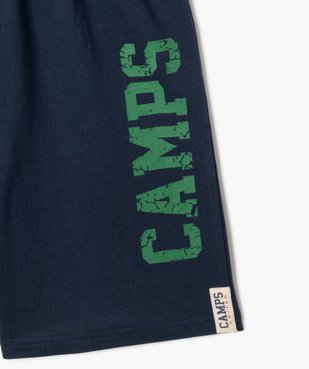 Pyjashort 2 pièces imprimé patiné garçon - Camps United vue3 - CAMPS - GEMO