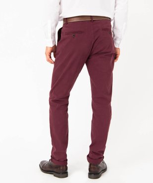 Pantalon chino en coton stretch homme vue3 - GEMO 4G HOMME - GEMO