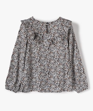 Chemise fille à motifs fleuris et volant sur le col vue3 - GEMO (ENFANT) - GEMO