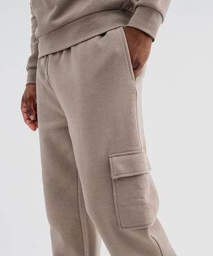 Pantalon de jogging avec poches à rabat homme vue2 - GEMO 4G HOMME - GEMO