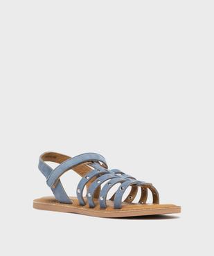 Sandales en cuir spartiates à brides cloutées fille - Lovely Wings vue2 - LOVELY WINGS GEMO FOR GOOD - GEMO