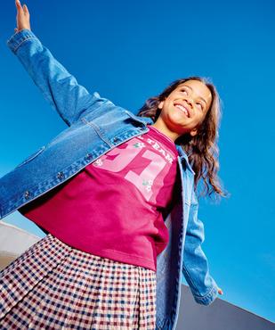 Tee-shirt de sport avec inscription girly fille vue4 - GEMO 4G FILLE - GEMO
