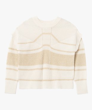 Pull femme avec rayures pailletées vue4 - GEMO(FEMME PAP) - GEMO