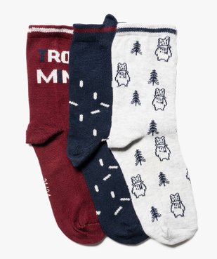 Chaussettes motif ourson garçon (lot de 3) vue1 - GEMO (ENFANT) - GEMO