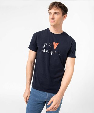 Tee-shirt homme avec message vue2 - GEMO (HOMME) - GEMO