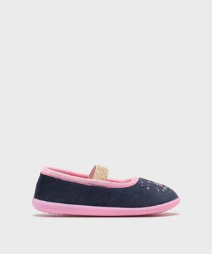 Chaussons enveloppants en velours avec motif pailleté fille vue1 - GEMO 4G FILLE - GEMO