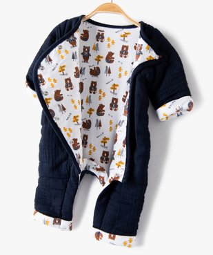 Pyjama bébé chaud en gaze avec doublure imprimée vue4 - GEMO(BB COUCHE) - GEMO