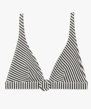 Haut de maillot de bain femme à rayures forme triangle vue6 - GEMO (PLAGE) - GEMO