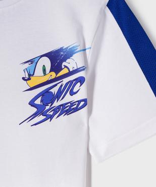 Tee-shirt manches courtes imprimé devant et dos garçon - Sonic vue2 - SONIC - GEMO
