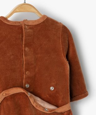 Pyjama bébé garçon en velours avec motif renard vue3 - GEMO(BB COUCHE) - GEMO