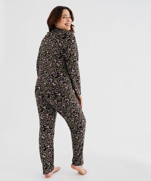 Pyjama femme grande taille deux pièces : chemise et pantalon vue3 - GEMO 4G FEMME - GEMO