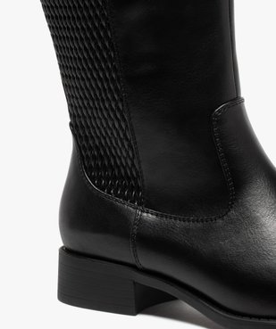 Bottes femme unies à talon plat vue6 - GEMO (CASUAL) - GEMO