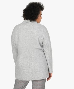 Manteau femme en maille polaire avec grand col vue3 - GEMO (G TAILLE) - GEMO