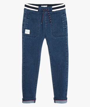 Jean garçon stretch à taille façon jogging - Lulu Castagnette vue2 - LULUCASTAGNETTE - GEMO