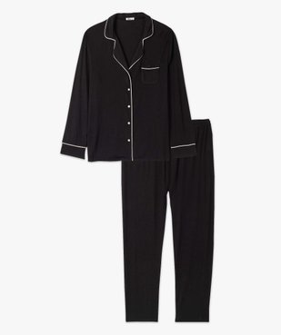 Pyjama femme grande taille deux pièces : chemise et pantalon vue4 - GEMO 4G FEMME - GEMO