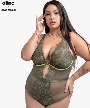 Body femme en tulle et dentelle - Gémo x Lalaa Misaki vue1 - GEMO(HOMWR FEM) - GEMO