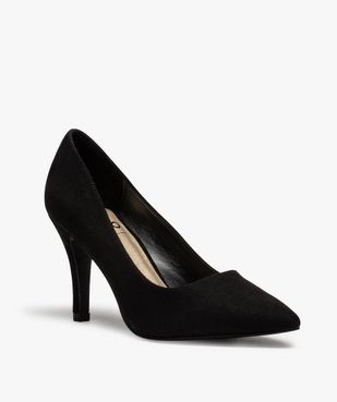 Escarpins femme unis à talon aiguille coupe pied large vue2 - GEMO(URBAIN) - GEMO