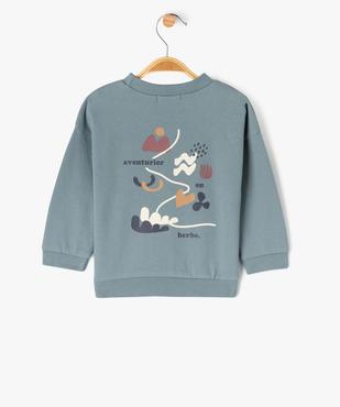 Sweat en molleton doux à grand motif au dos garçon vue4 - GEMO 4G BEBE - GEMO
