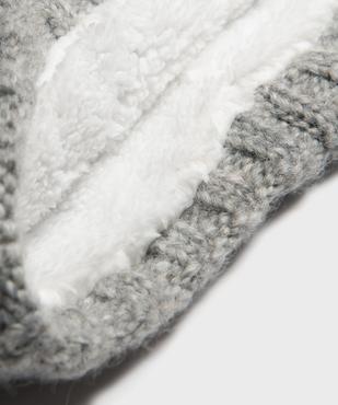 Echarpe tour de cou en grosse maille doublée sherpa fille vue2 - GEMO (ENFANT) - GEMO