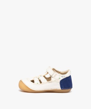 Chaussures premiers pas garçon dessus ajouré à motifs - Kickers vue3 - KICKERS - GEMO