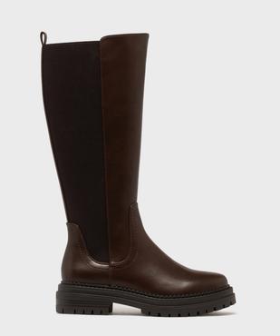 Bottes avec tige bi-matière à semelle crantée femme vue1 - 5 MILES - GEMO