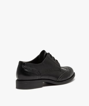 Derbies femme unis à talon plat et bout golf fleuri vue5 - VALENTINA BALDA - GEMO