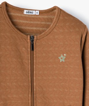Sweat fille zippé à paillettes vue2 - GEMO (ENFANT) - GEMO