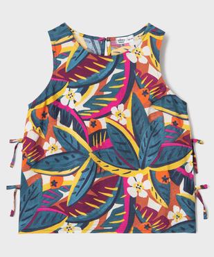 Débardeur fluide à motifs tropicaux fille vue1 - GEMO 4G FILLE - GEMO