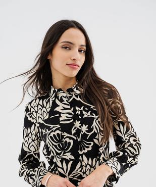 Robe courte à haut chemise imprimée femme vue3 - GEMO 4G FEMME - GEMO