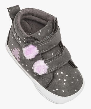Basket montante à pois et pompons - Lulu Castagnette vue5 - LULUCASTAGNETTE - GEMO