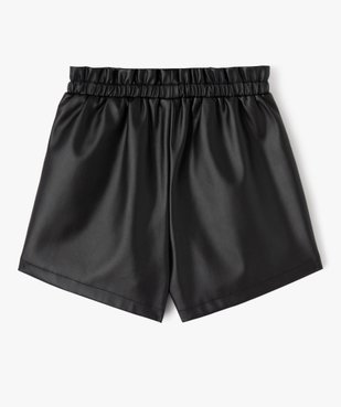Short en matière synthétique cuir imitation fille vue4 - GEMO (ENFANT) - GEMO